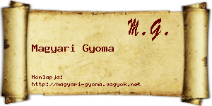 Magyari Gyoma névjegykártya